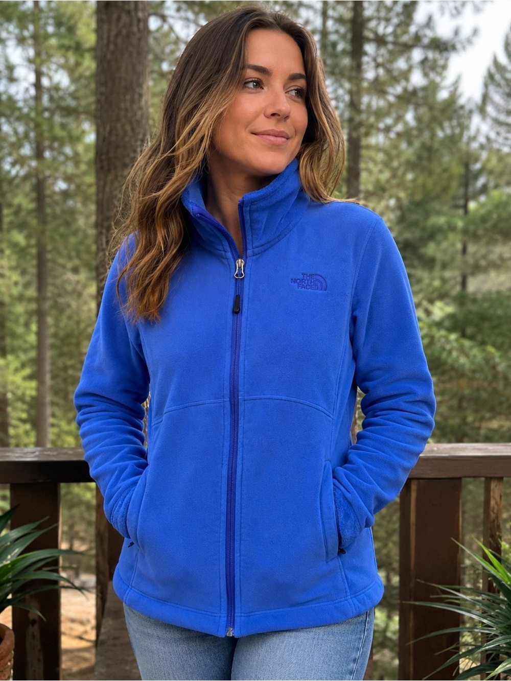 Fall ready! The North Face Blue Fleece Jacket